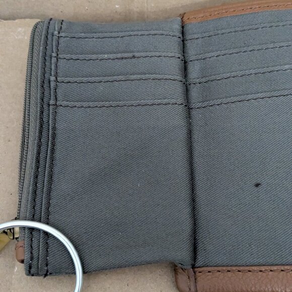 Fossil Brown Leather Wallet Long Live Vintage . - Picture 8 of 14